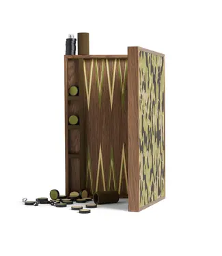 L'Objet Fortuny Backgammon - Camo Isole/Military Green