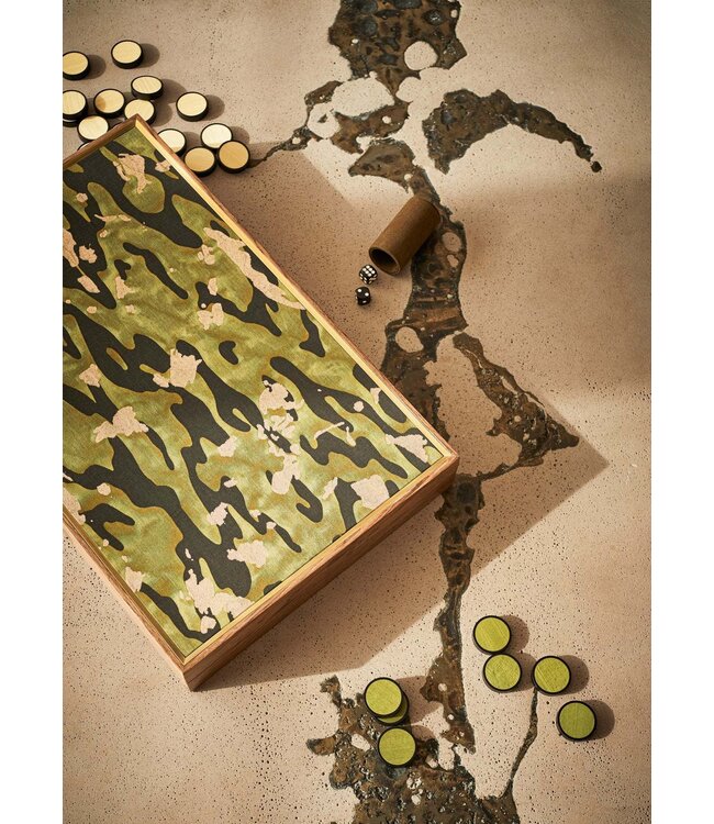 L'Objet Fortuny Backgammon - Camo Isole/Military Green