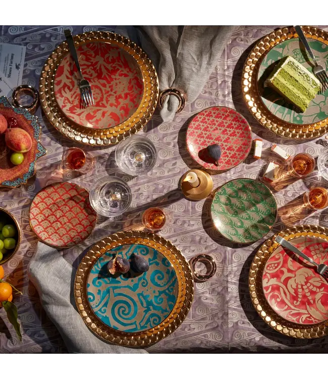 L'Objet Fortuny Uccelli Dessert Plates (Set of 4)