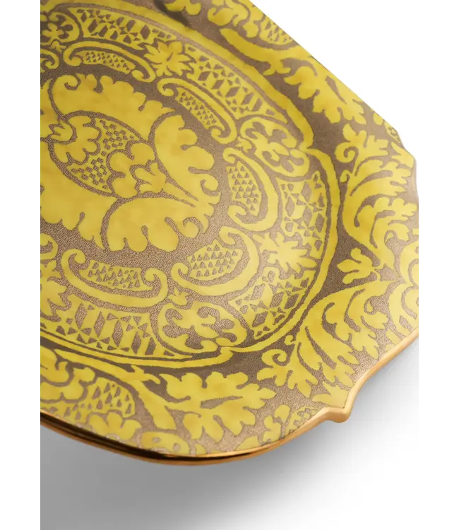 L'Objet Fortuny Orsini Yellow Round Platter