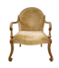 Cayen Collection Rose Tarlow Verona Arm Chair in Deep Honey Velvet Armadillo + trim accents  - 22k finish