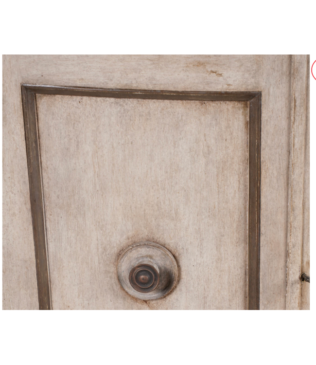 Cayen Collection Italian Bowfront Painted Two Door Cabinet by Minton Slidell - 39.5 W  54 H  23 D