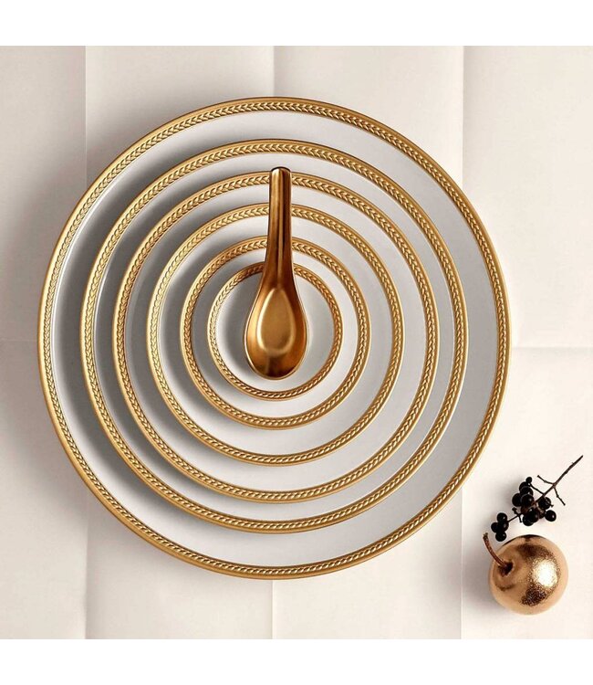 L’Objet Soie Tressée Gold Soup Plate
