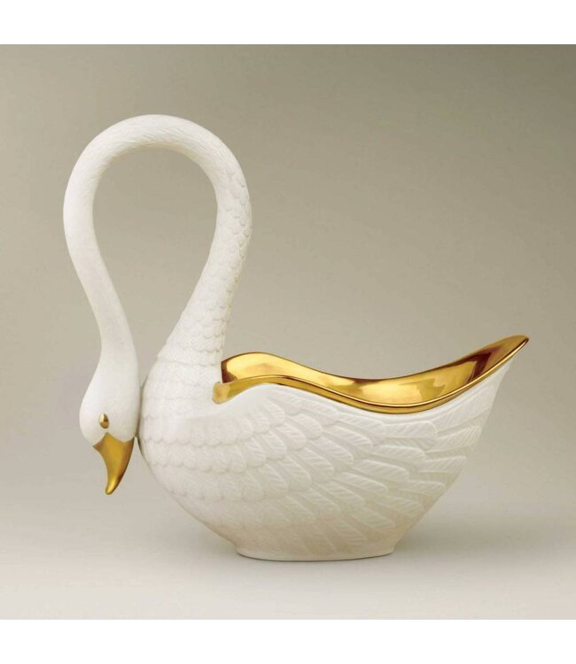 L’Objet Swan Salt Cellar + Spoon Black