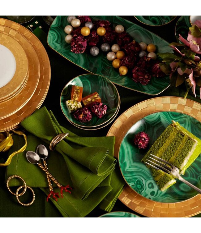 L’Objet Malachite Dessert Plate (Set of 4)