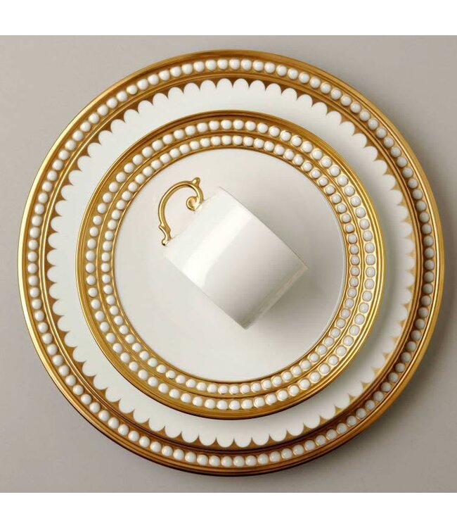 L’Objet Perlée Gold Espresso Cup + Saucer  (Gift Box of 6)