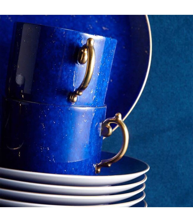 L'Objet Where ? Lapis Espresso Cup + Saucer (Gift Box of 6)