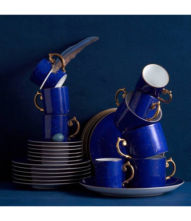 L'Objet Where ? Lapis Espresso Cup + Saucer (Gift Box of 6)