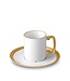 L’Objet Soie Tressée Gold Espresso Cup + Saucer  (Gift Box of 6)