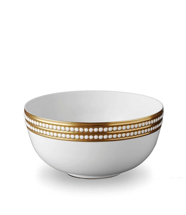 L’Objet Perlée Gold Serving Bowl