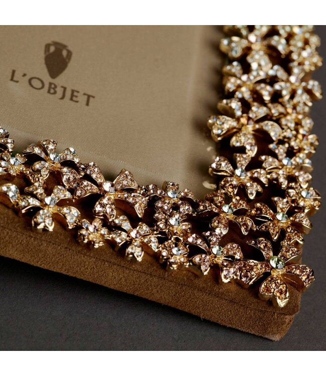 L’Objet Garland Frame Gold + Yellow Crystals 2 x 3" - 5 x 8cm