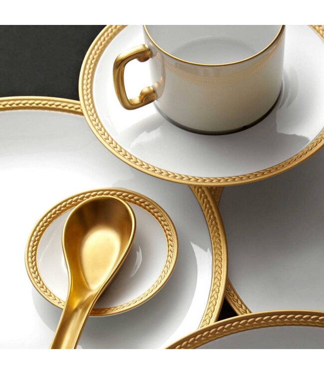 L’Objet Soie Tressée Gold Tea Cup + Saucer (Gift Box of 2)