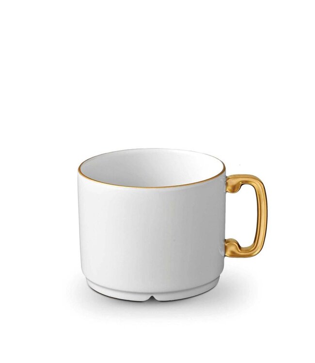 L’Objet Soie Tressée Gold Tea Cup + Saucer (Gift Box of 2)