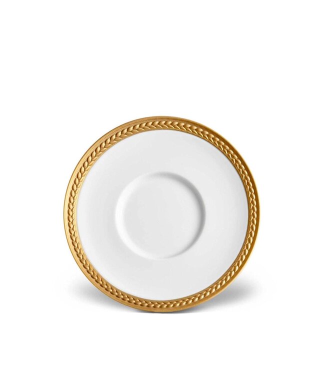 L’Objet Soie Tressée Gold Tea Cup + Saucer (Gift Box of 2)