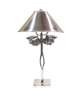 Jan Barboglio Guardian Angel Lamp, Nickel shade