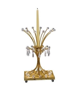 Tony Duquette Duque Candlestick with clear Beading