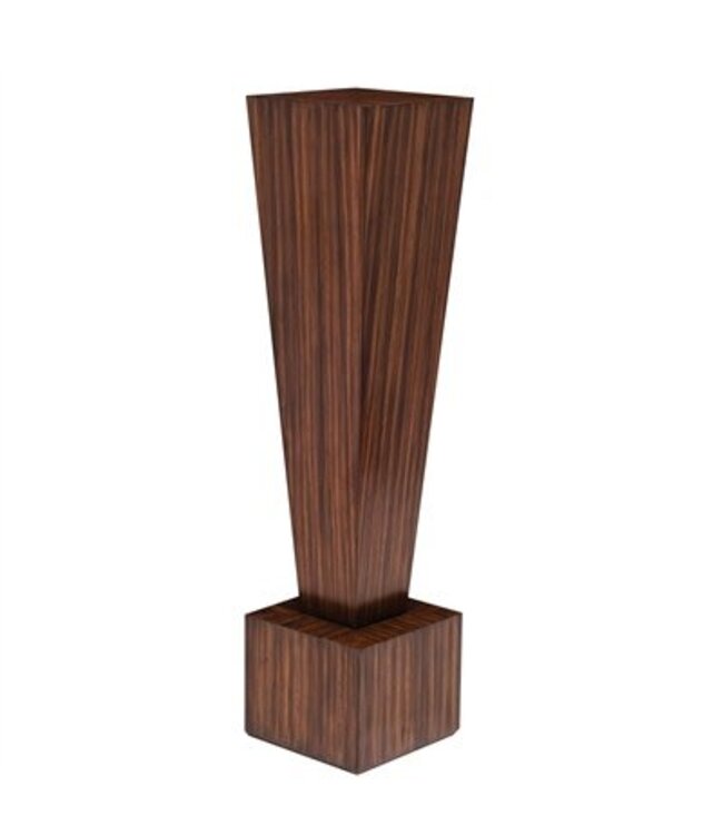 Cayen Collection Phinthly Pedestal with Zebrano Veneer in a Toffee Finish