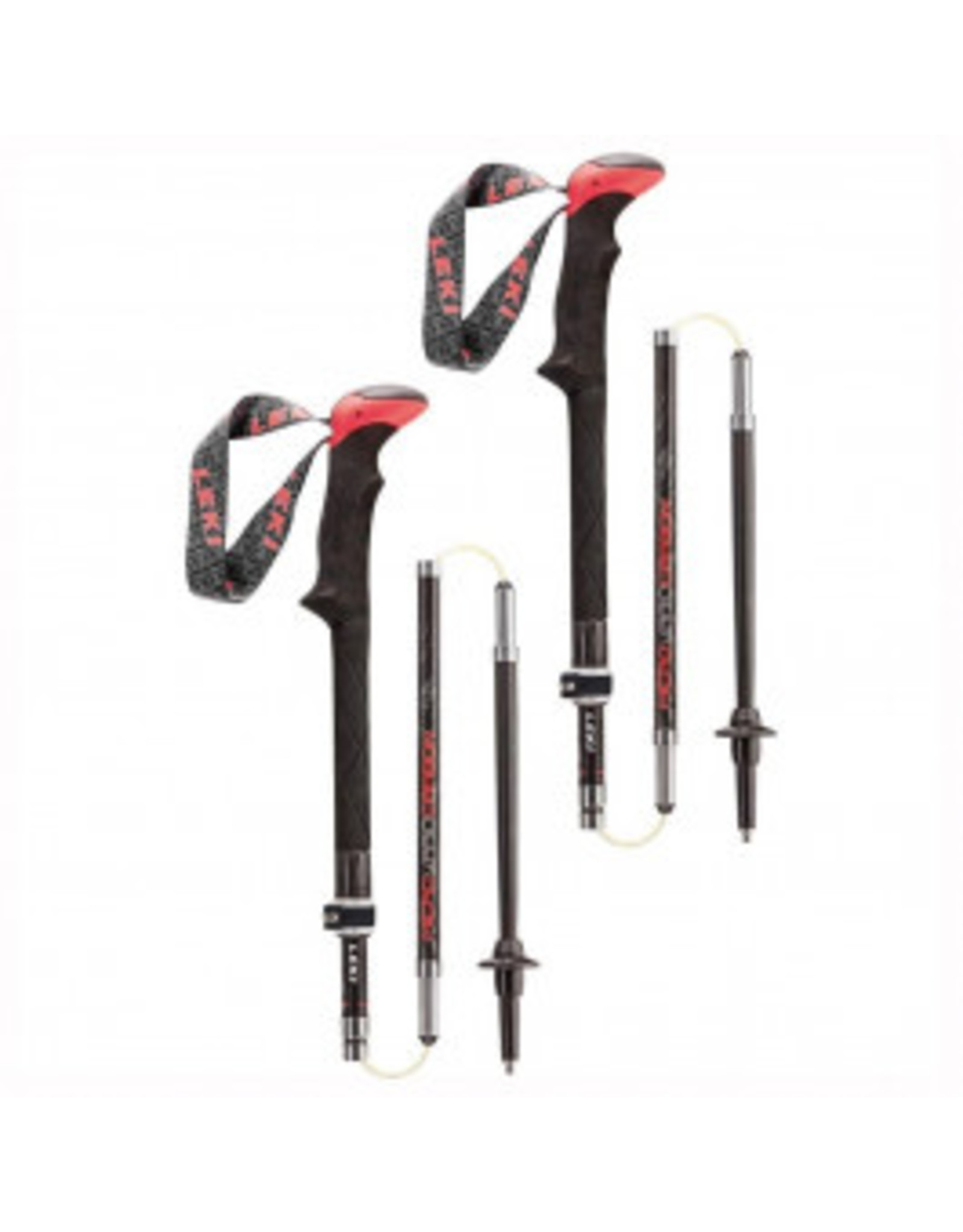 Leki Micro Vario Carbon Trekking Pole Black/Red 110-130 - Outdoor