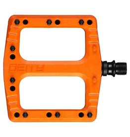 Deftrap, Platform Pedals, Body: Nylon, Spindle: Cr-Mo, Orange, Pair