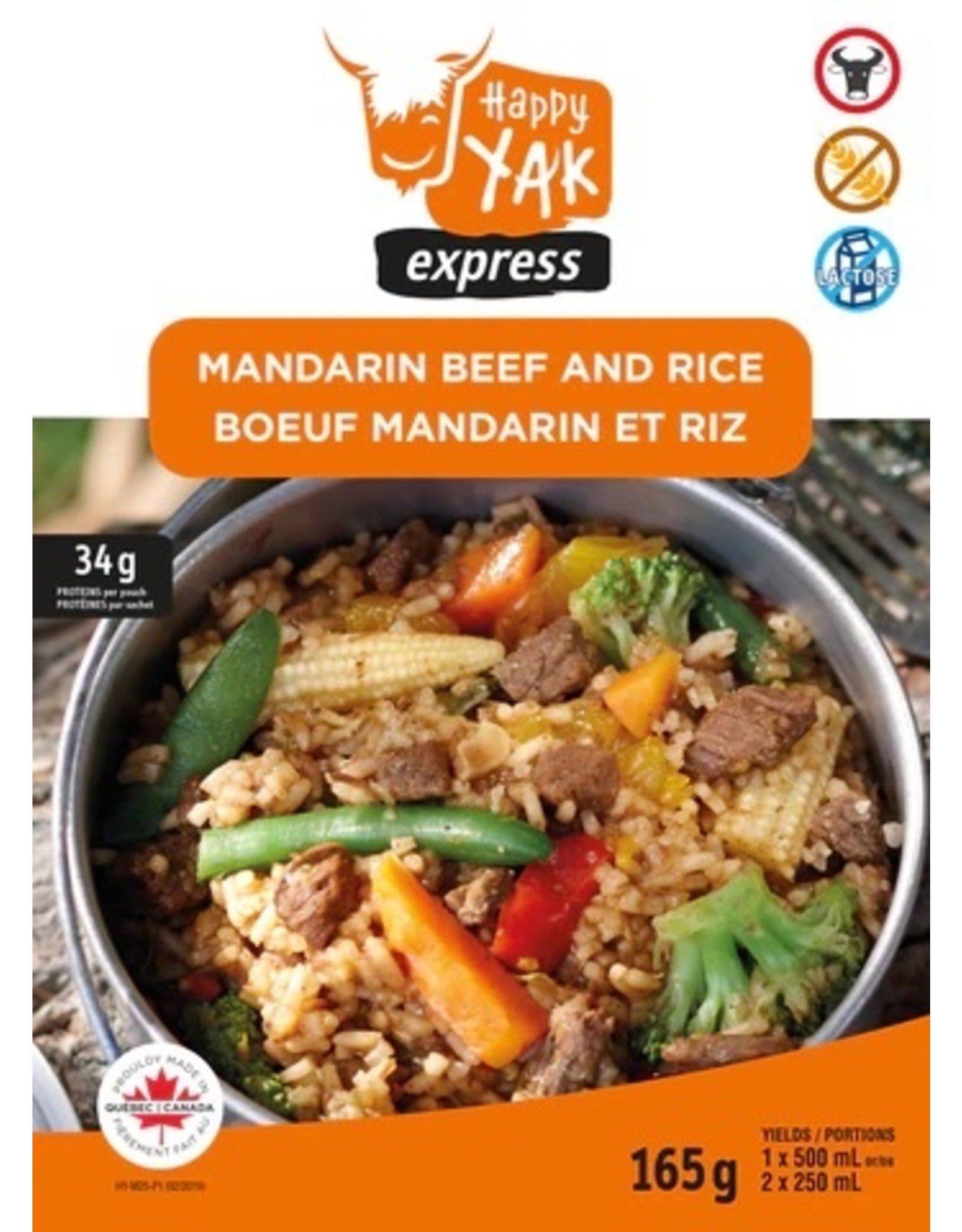 Happy Yak Happy Yak Mandarin Beef and Rice