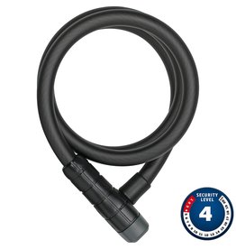 6412K, Cable lock, Key, 12mm, 85cm, Black