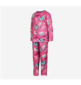 Kombi Kombi B3 Velvet Fleece Set Childrens Pink Unisaurus