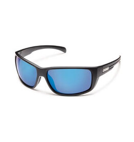 SUNCLOUD Suncloud Milestone Matte Black Polarized Blue Mirror