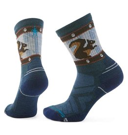 Smartwool Smartwool Women's Hike Light Cushion Squirrely Crew Socks TWILIGHT BLUE L