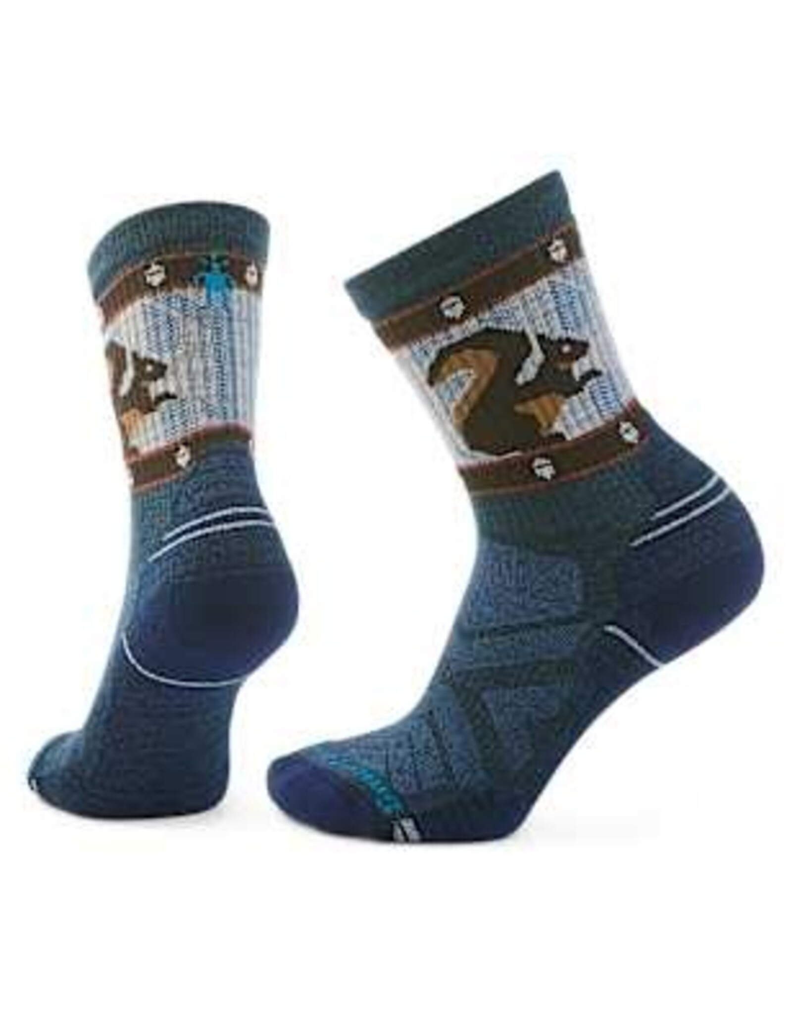 Smartwool Smartwool Women's Hike Light Cushion Squirrely Crew Socks TWILIGHT BLUE M