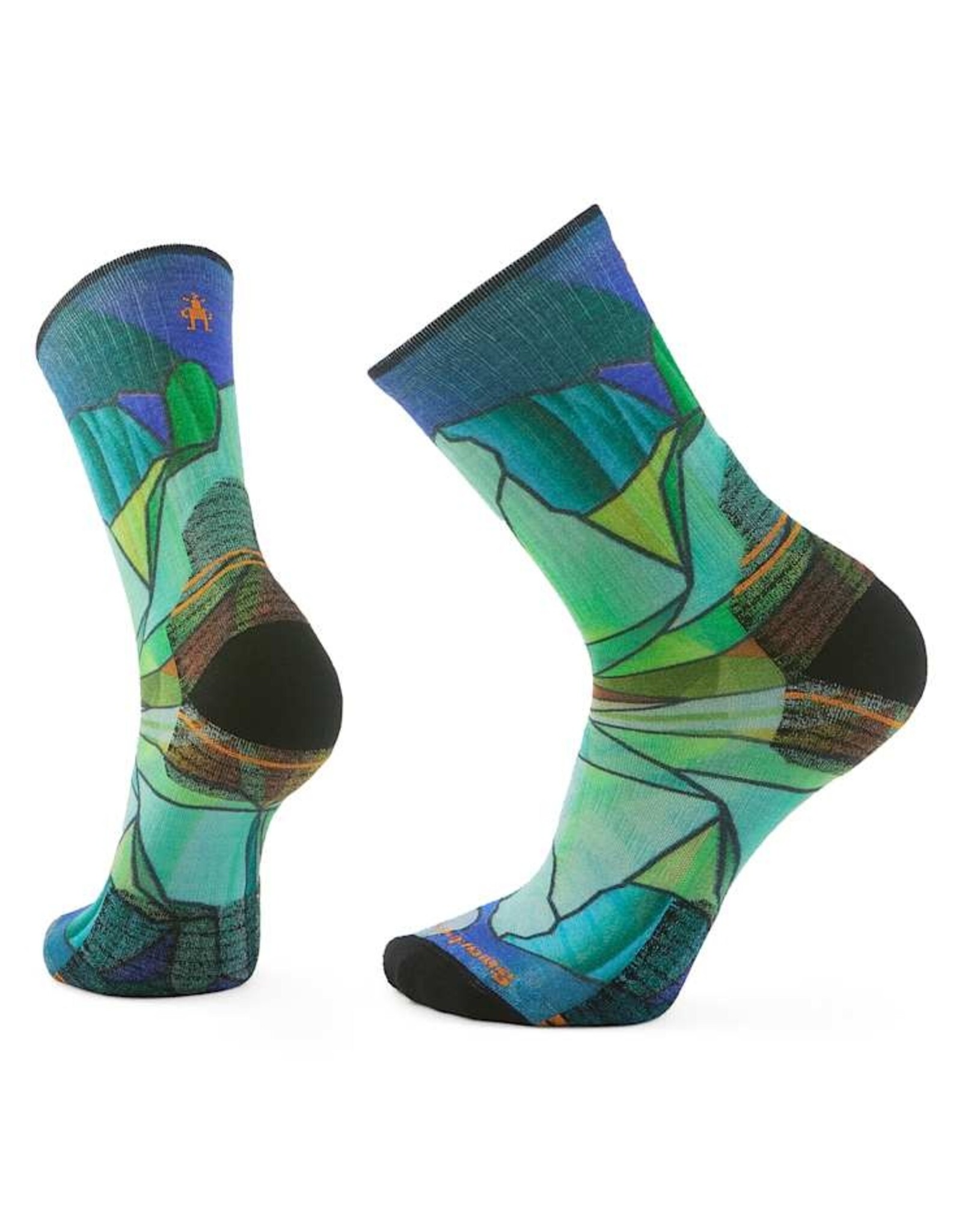 Smartwool Smartwool Hike Targeted Cushion Mirror Mountain Print Crew Socks CAPRI L