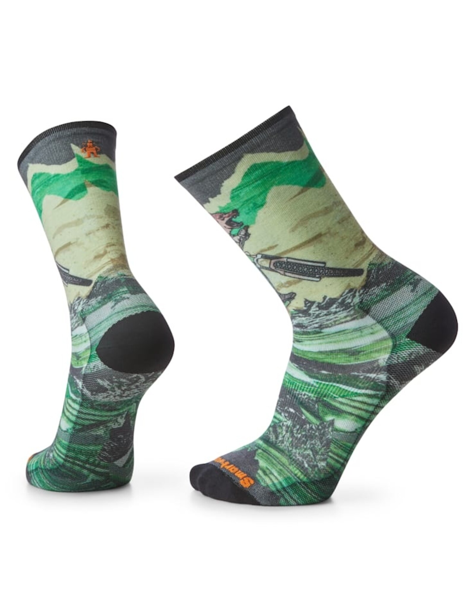 Smartwool Smartwool Bike Zero Cushion Wolf Print Crew Socks NATURAL L