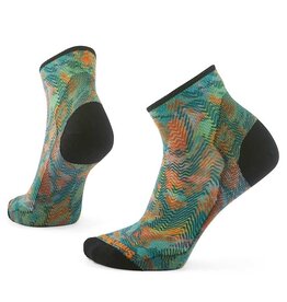 Smartwool Smartwool Women's Bike Zero Cushion Jungle Music Print Ankle Socks HONEY GOLD S