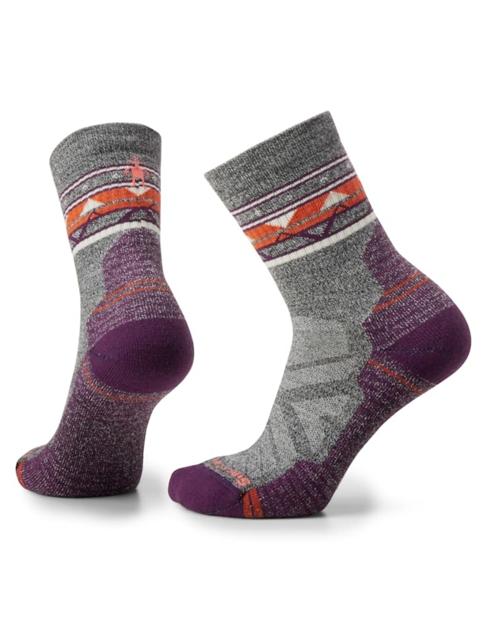 Smartwool Smartwool Women's Hike Light Cushion Zig Zag Valley Mid Crew Socks ASH-CHARCOAL M