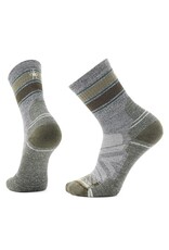 Smartwool Smartwool Hike Light Cushion Striped Mid Crew Socks ASH-CHARCOAL M