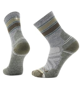 Smartwool Smartwool Hike Light Cushion Striped Mid Crew Socks ASH-CHARCOAL M