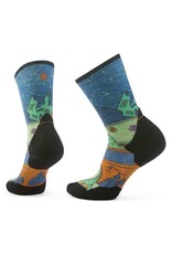 Smartwool Smartwool Women's Trail Run Targeted Cushion Mountain Print Crew Socks TWILIGHT BLUE L