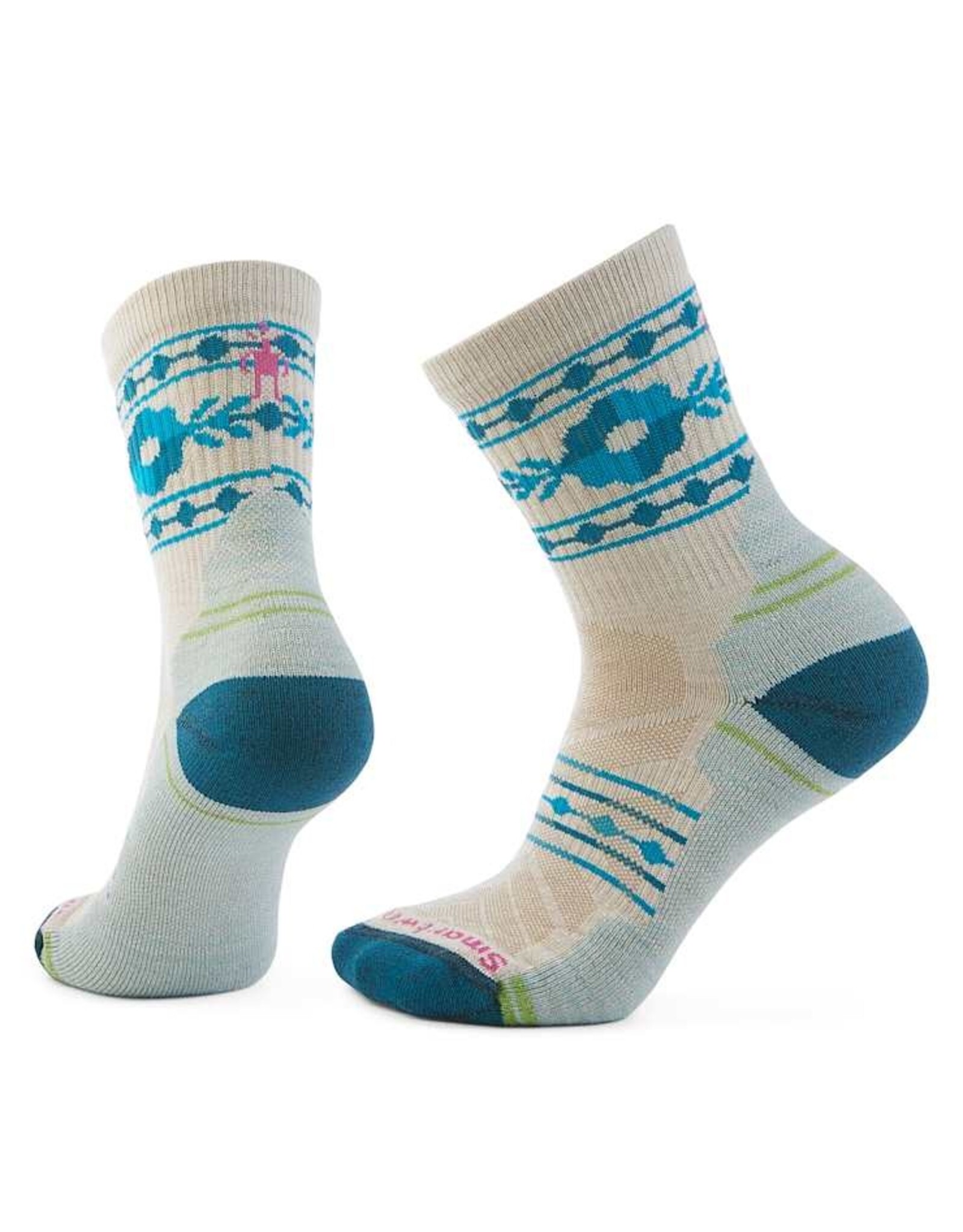 Smartwool Smartwool Women's Hike Light Cushion Retro Floral Mid Crew Socks MOONBEAM S