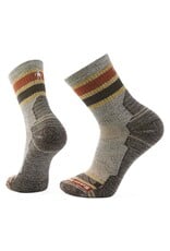 Smartwool Smartwool Hike Light Cushion Striped Mid Crew Socks ASH-CHARCOAL L