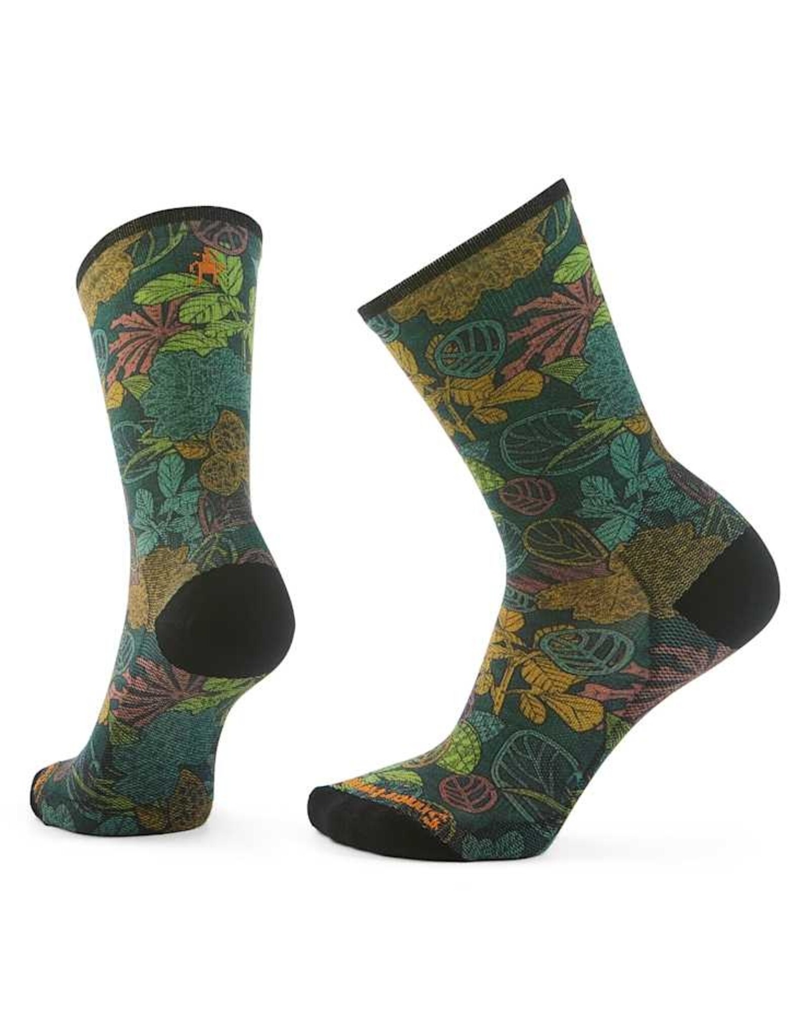 Smartwool Smartwool Bike Zero Cushion Aloha Forest Print Crew Socks TWILIGHT BLUE L