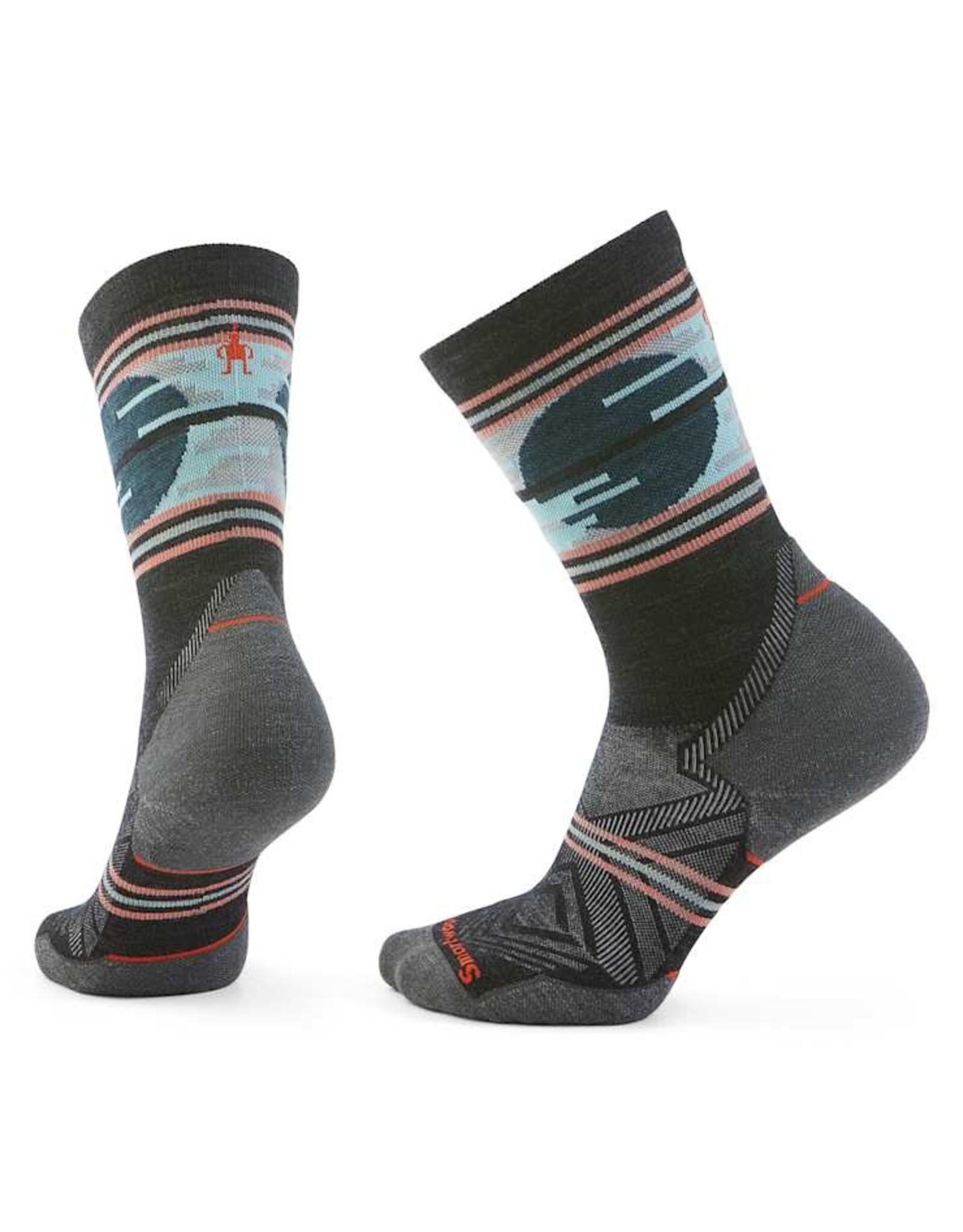 Smartwool Smartwool Women's Trail Run Targeted Cushion Sunset Trail Crew Socks CHARCOAL M