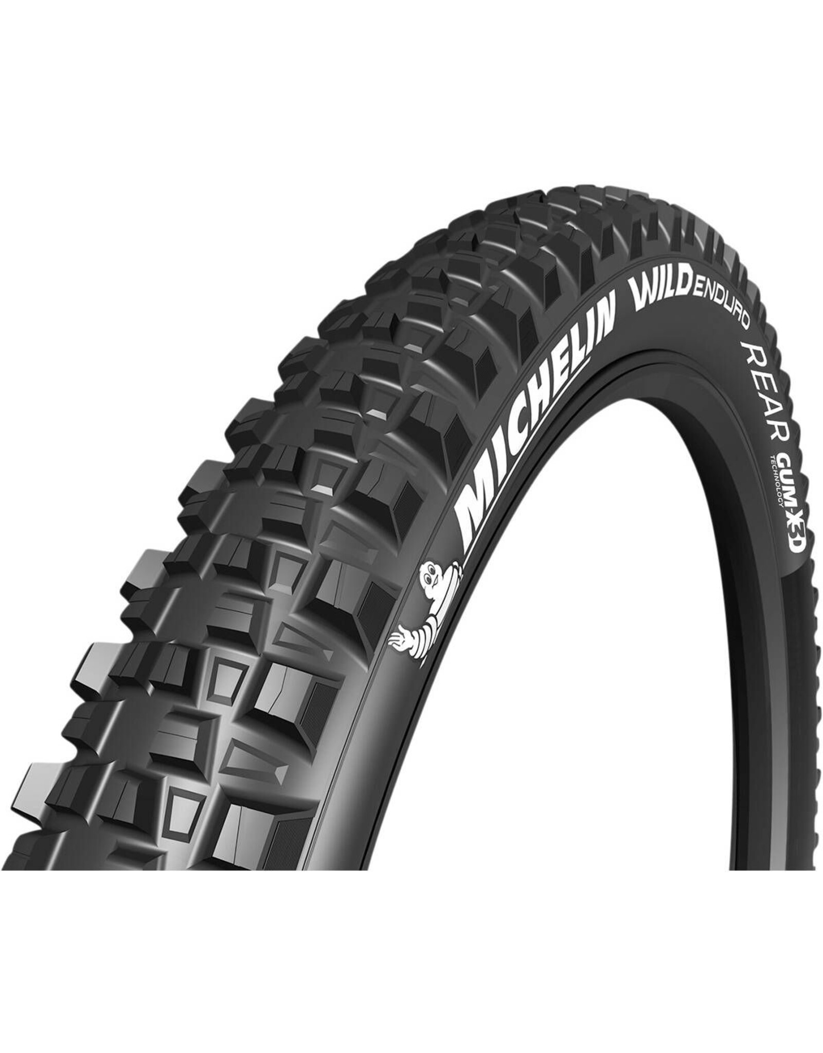 Michelin Michelin, Wild Enduro Rear, Tire, 27.5''x2.80, Folding, Tubeless Ready, GUM-X, GravityShield, 3x33TPI, Black