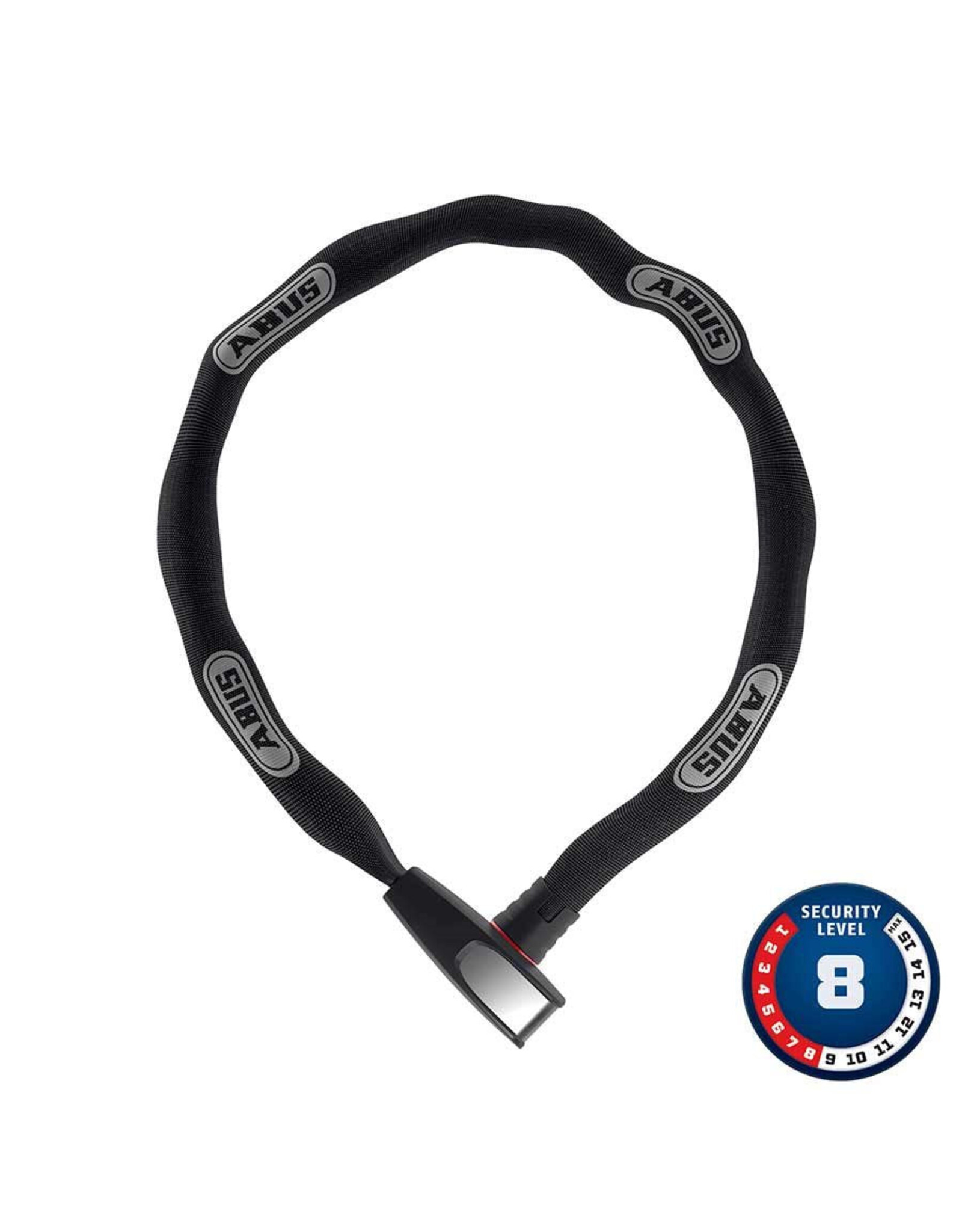 Abus, 8807K Steel-O-Chain, Chain Lock, Key, 7mm, 85cm, 2.8', Black
