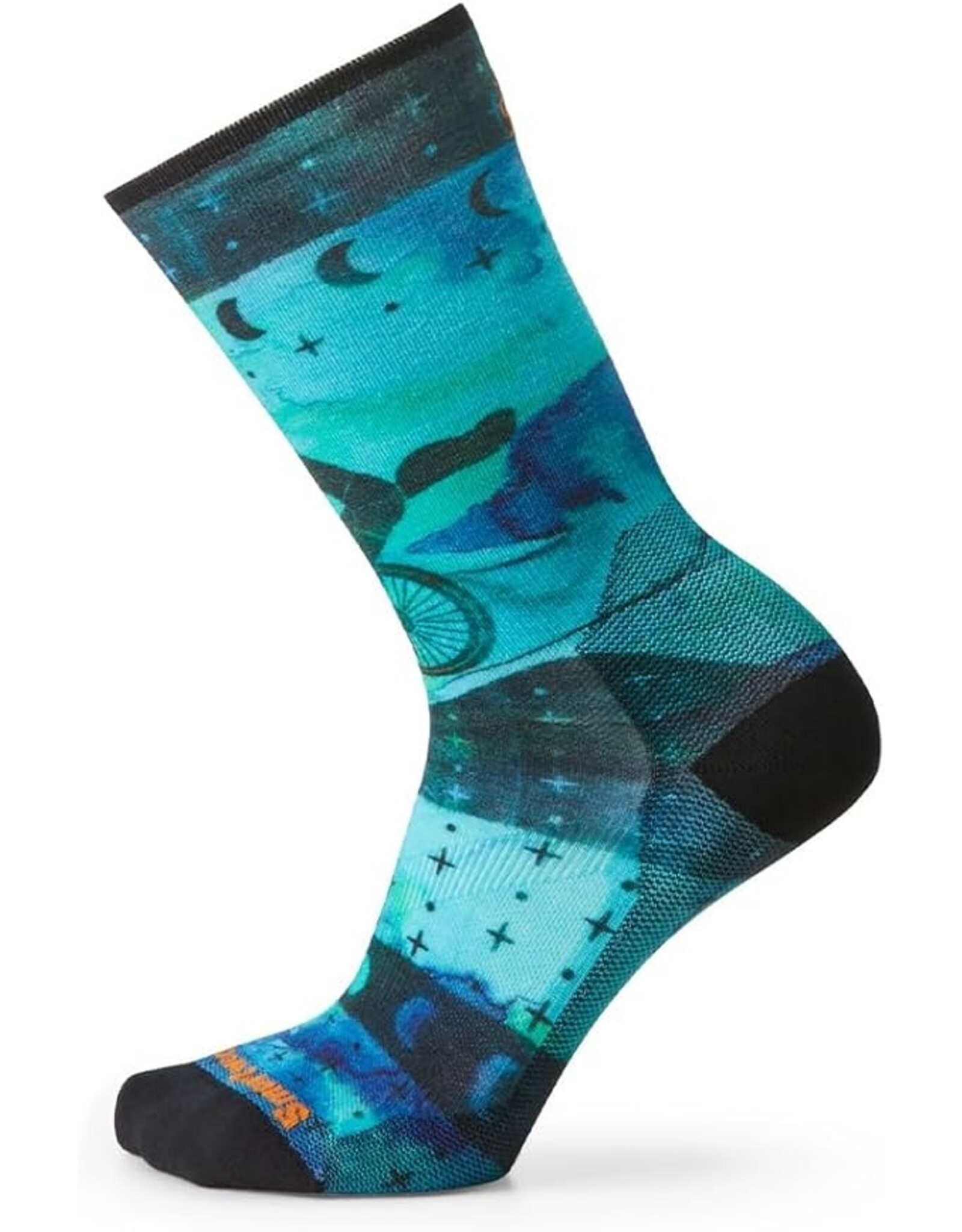 Smartwool Smartwool Women's Bike Zero Cushion Celestial Print Crew Socks CAPRI M