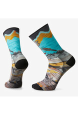 Smartwool Smartwool Bike Zero Cushion Wolf Print Crew Socks MULTI COLOR L
