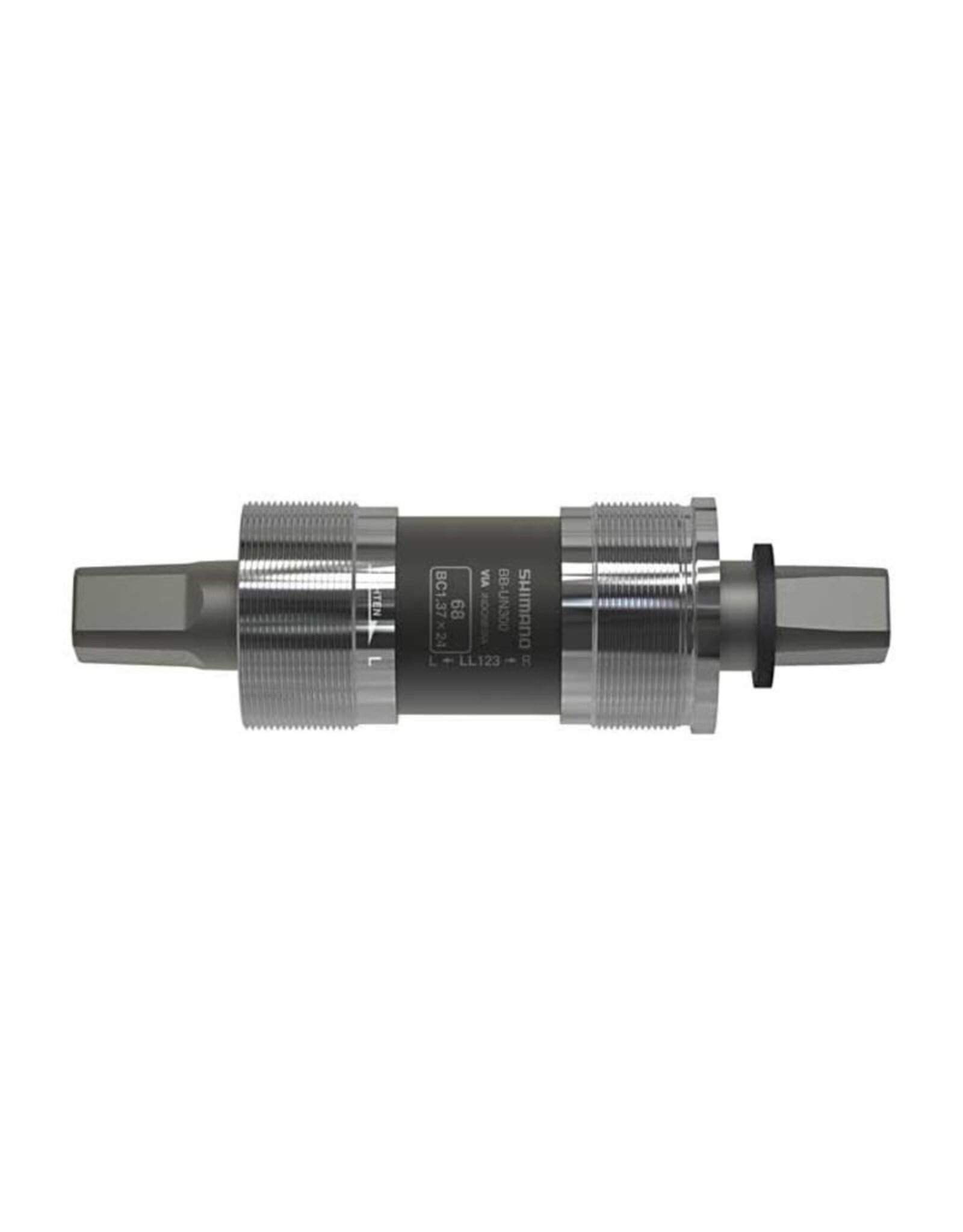 SHIMANO SHIMANO MTB DOUBLE BOTTOM BRACKET, BB-UN300, SPINDLE: SQUARE TYPE, SHELL: BSA 68MM, SPINDLE: 122.5MM (LL123), W/O FIXING BOLT