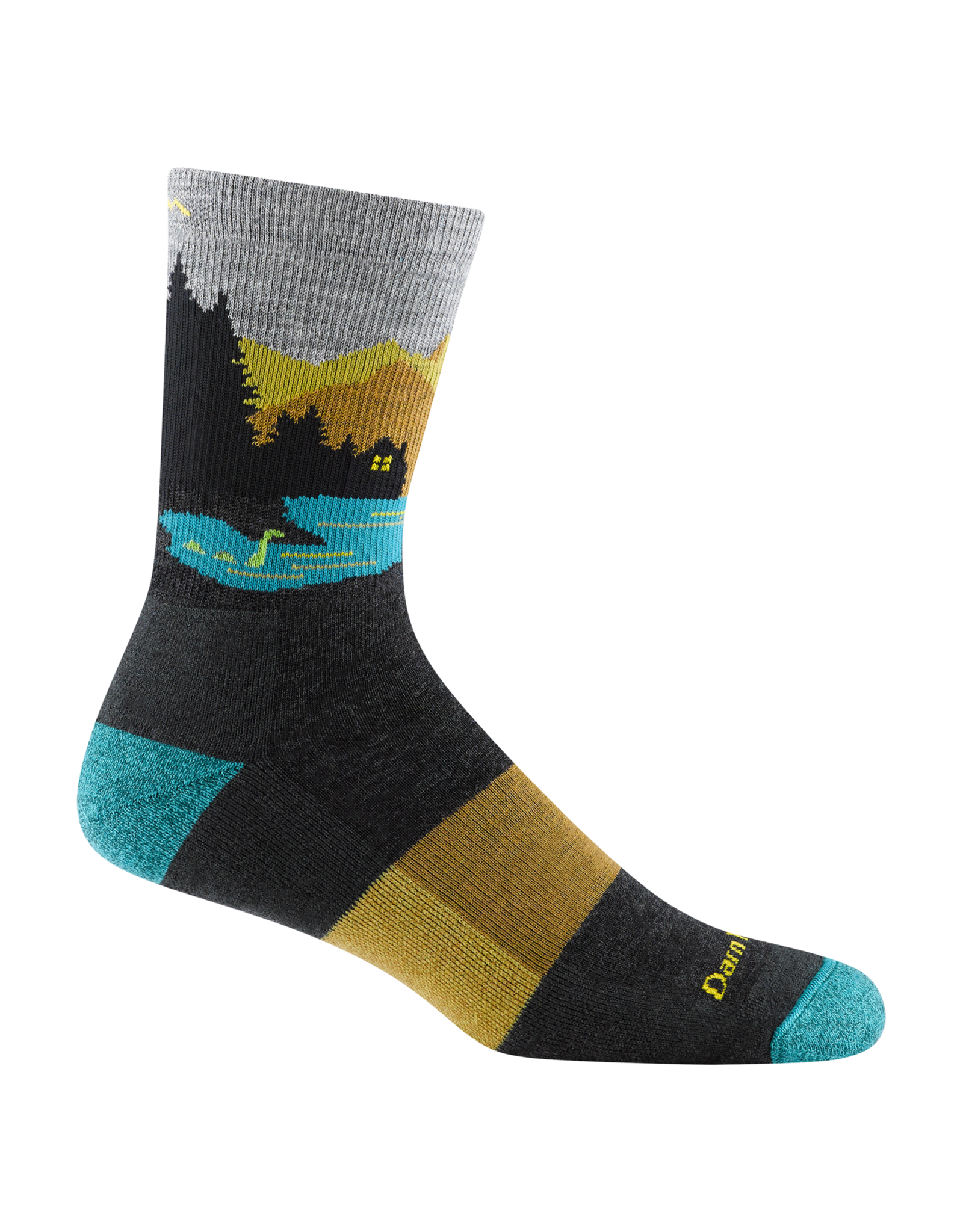 Darn Tough Socks Darn Tough Men's Hike/Trek Close Encounters Micro Crew Midweight with Cushion Charcoal Large