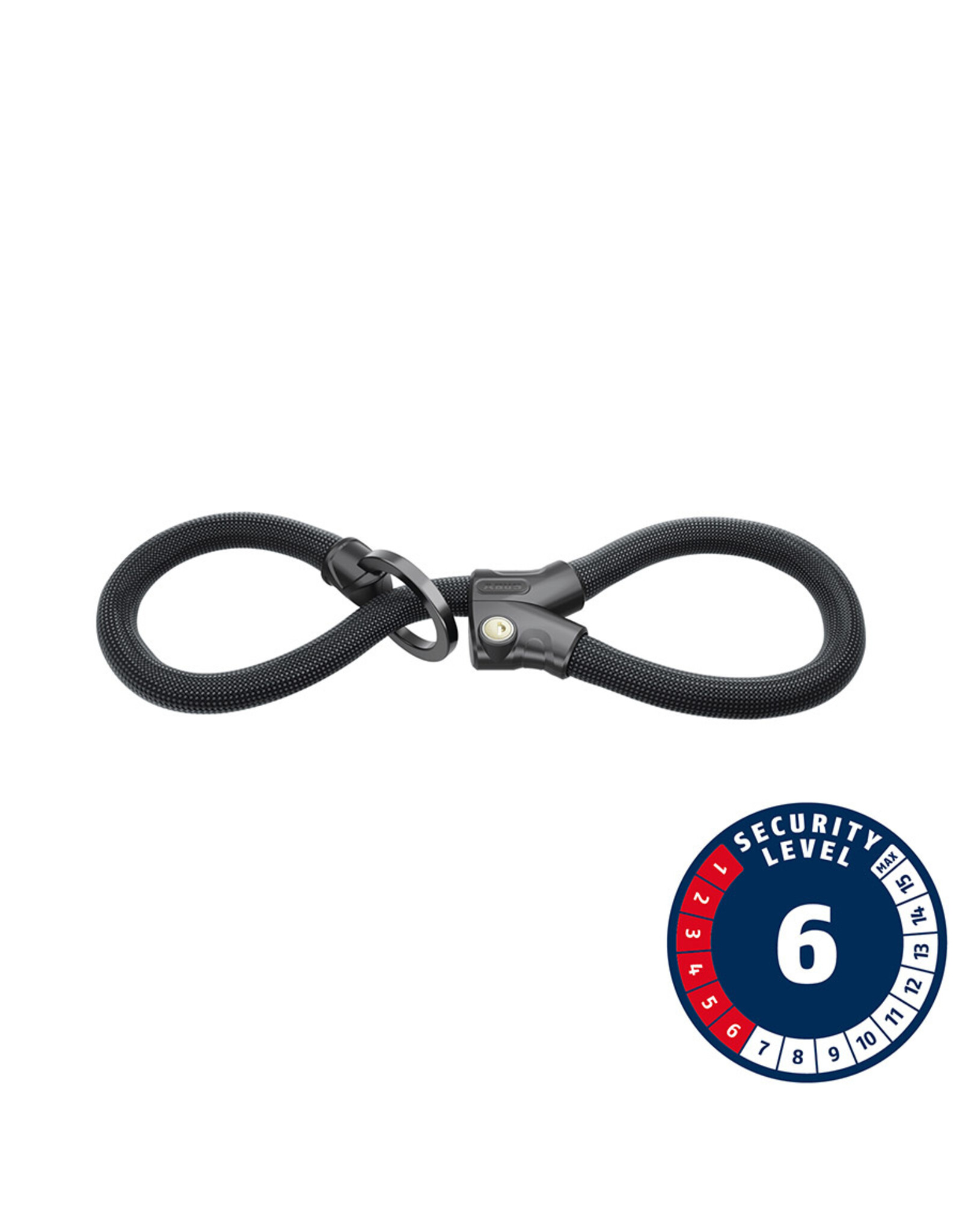 Abus, Infinity Loop Plus 1806K, Chain Lock, Key, 6mm, 140cm, 4.6', Black