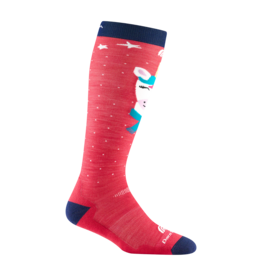Darn Tough Darn Tough Magic Mountain OTC Midweight with Cushion w/ Padded Shin Juniors Raspberry Small