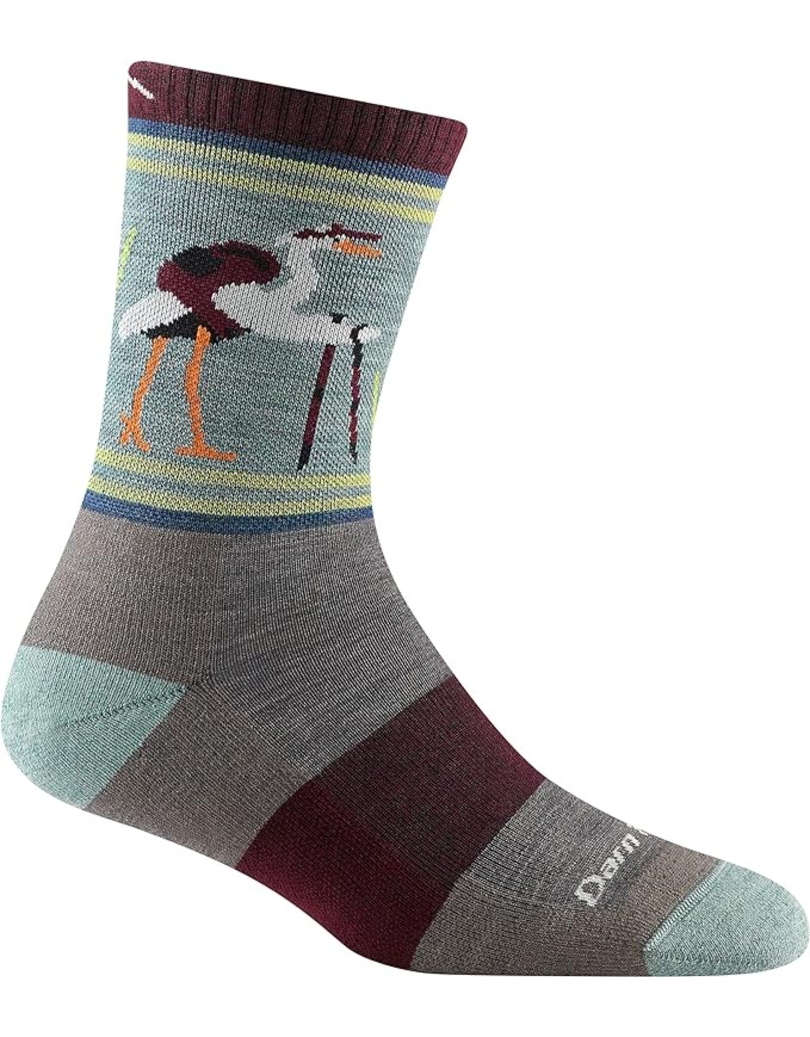 Darn Tough Darn Tough Womens Critter Club Micro Crew Lightweight with Cushion Taupe