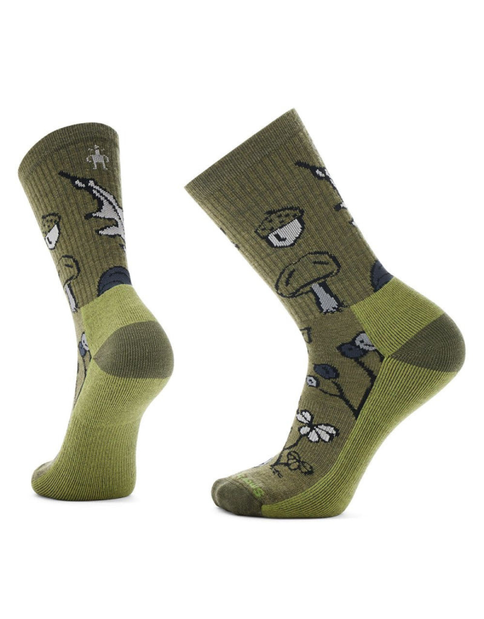 Smartwool Smartwool Everyday Forest Loot Crew Socks BLACK-WINTER MOSS L